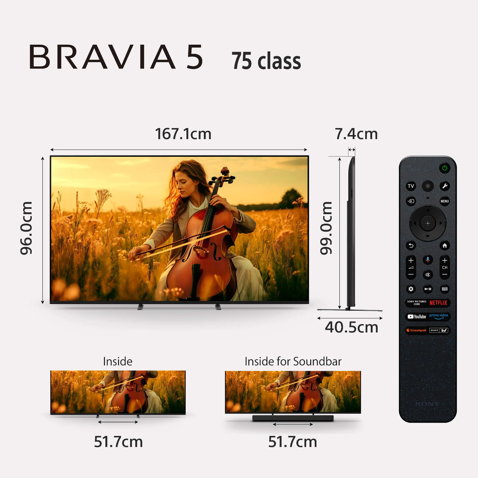 Sony BRAVIA 5 | 75 inch XR Processor 4K Ultra HD, Smart TV - Image 2